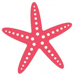 Sticker étoile jaune pois blancs