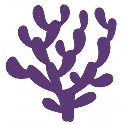 Sticker pieuvre violette yeux