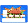 Autocollant carte bleu burger