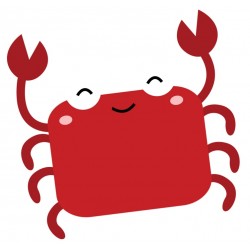 Sticker pieuvre rouge bulles