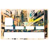 Autocollant carte bleu urbain