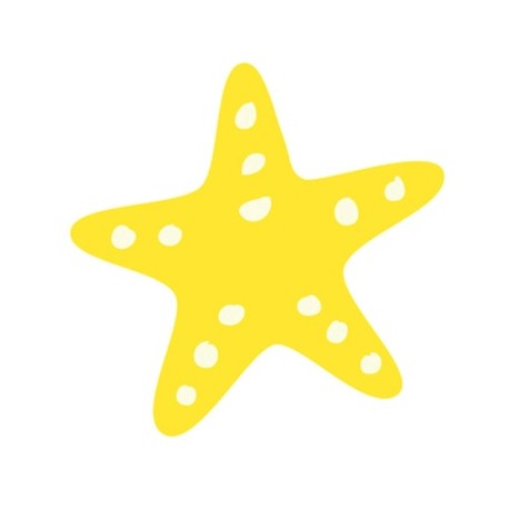 Sticker étoile rouge pois blancs