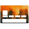 Autocollant carte bleu urbain design