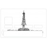 Sticker CB dessin de la tour eiffel design