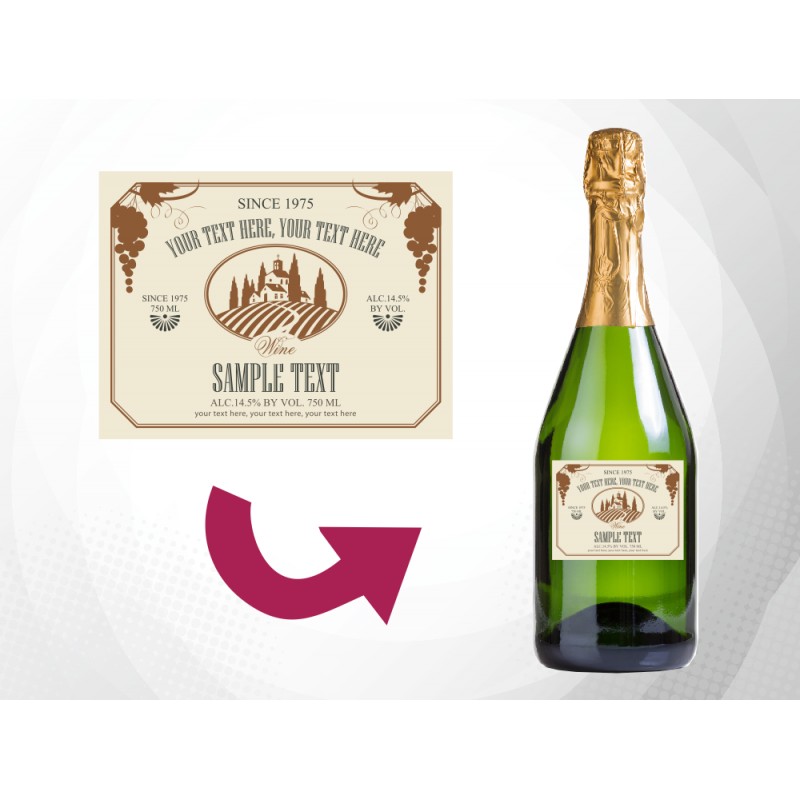 Etiquettes Personnalisées Mariage - Etiquettes Personnalisées Bouteille  Champagne
