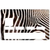Autocollant carte bleu zebre