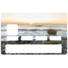 Sticker carte bleu plage zen