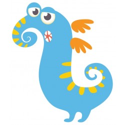 Sticker serpent relevé multicolore