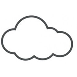 Sticker nuage noir fond vide