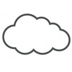 Sticker nuage noir forme fusée