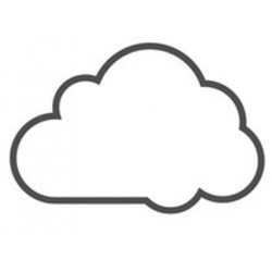 Sticker nuage noir bas plat