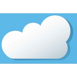 Sticker nuage noir bas lisse