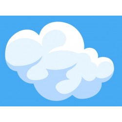 Sticker nuage éclairs