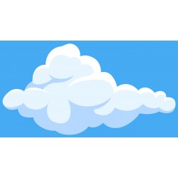 Sticker nuage dôme fond bleu
