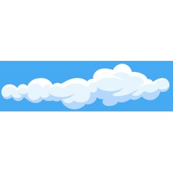 Sticker nuage crabe fond bleu