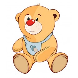 Sticker ourson haut-parleur chapeau pointu