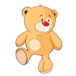 Sticker ourson beige ballon air