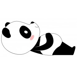 Sticker panda noir blanc équilibre