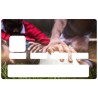 Sticker carte bleu Rugby