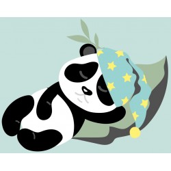 Sticker panda cocktail transat