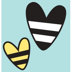 Sticker papillon blanc vert fond vert