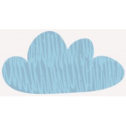 Sticker nuage beige pois
