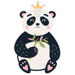 Sticker feuilles vertes forme M