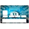 Autocollant carte bancaire Bitcoin bourse