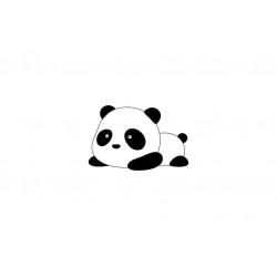 Sticker maman panda bébés