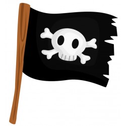 Sticker fille tenue pirate