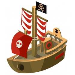 Sticker homme roux pirate