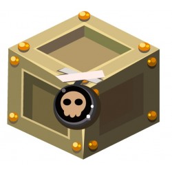 Sticker pirate déterminé tête mort