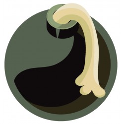 Sticker pirate cheveux rouges