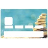 Autocollant carte bancaire mer galets