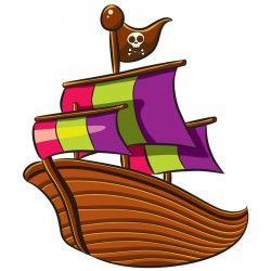 Sticker tête mort chapeau pirate
