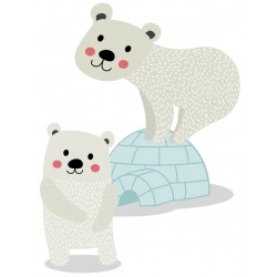 Sticker cerf marron foncé