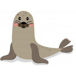 Sticker cerf marron clair