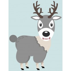 Sticker pingouin tête penchée
