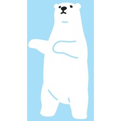 Sticker otarie polaire fond vert