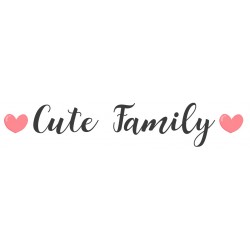 Sticker famille renards queue côté