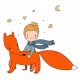 Sticker homme endormi renard