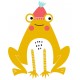 Sticker girafe lunettes robe