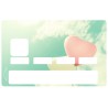 Autocollant carte bancaire coeur amour