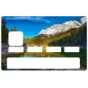 Autocollant carte bancaire montagne