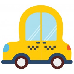 Sticker bateau ancre bleus jaune