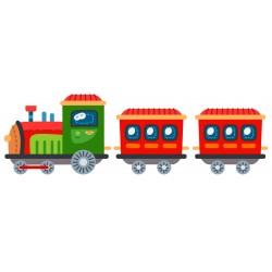Sticker tracteur bleu vert