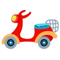 Sticker voiture bleue rouge