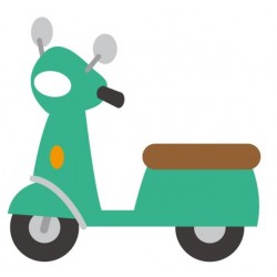 Sticker vélo bleu ciel