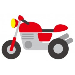 Sticker mobylette verte marron