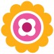 Sticker fleur roses blanche